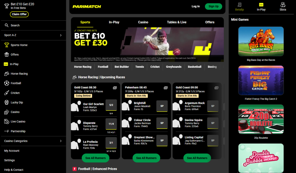 6. Parimatch – Best for Flexible Welcome Bonuses